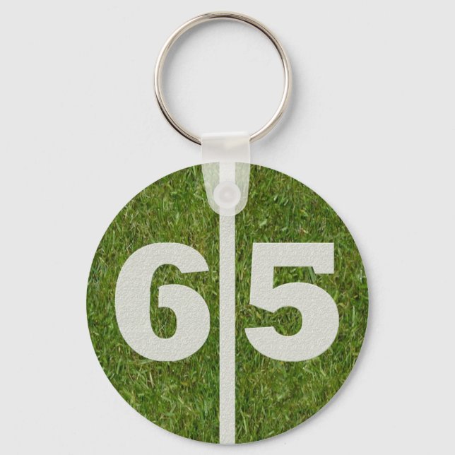 65th Birthday Party Favor Keychain (Front)