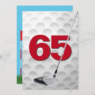 65th Birthday Party Golf Theme Invitation