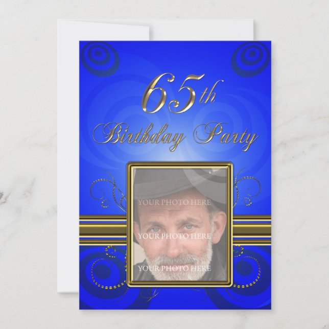 65th Birthday party Invitation (Front)