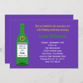 65th Birthday Party Invitation Purple (Front/Back)