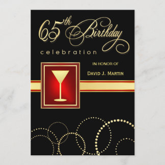 65th Birthday Party Invitations