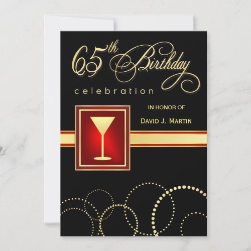 65th Birthday Party Invitations