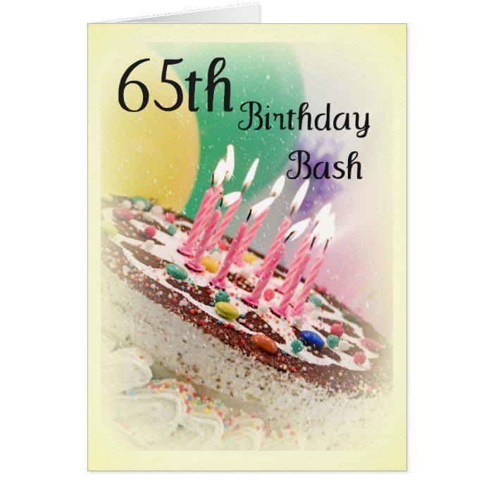 65th Birthday Party Invitations Cards