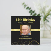 65th Birthday Party Invitations - Custom Photo (Standing Front)