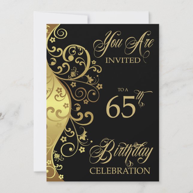 65th Birthday Party Personalized Invitation (Front)