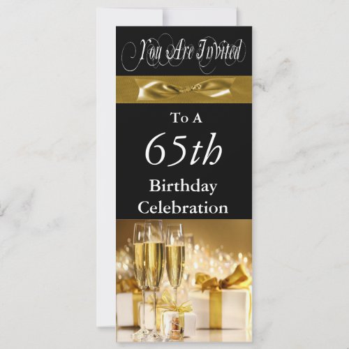 65th Birthday Party Personalized Invitation