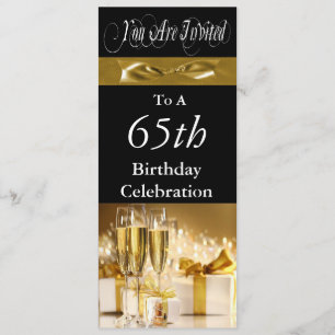 65th Birthday Party Personalized Invitation