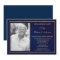 65th Birthday Party Photo Invitations  Royal Blue