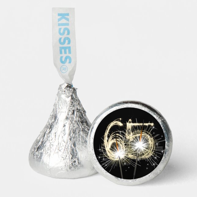 65th Birthday Party Sparklers  Hershey®'s Kisses® (Front)