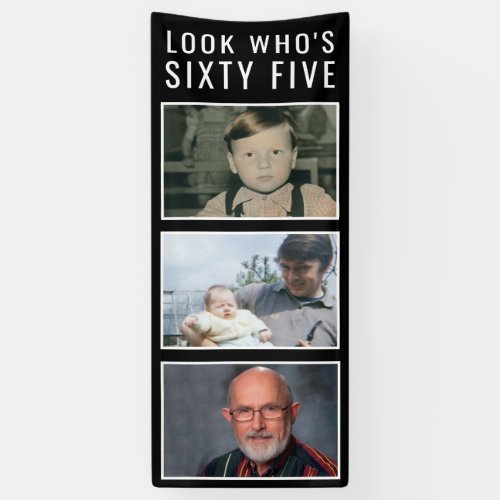 65th Birthday Photo Banner