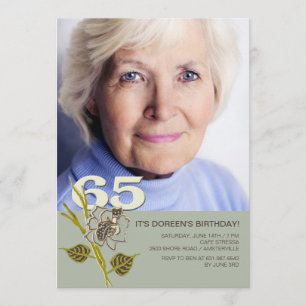 65th Birthday Photo Invitation