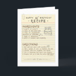 65th Birthday Recipe Card for Mom & Grandma<br><div class="desc">Here’s a heartfelt birthday card made just for moms and grandmas celebrating their 65th! This unique card is designed like a recipe for joy, mixing love, relaxation, and adventure, with a dash of family and friends. The directions are simple: brighten the day with sunshine, add vibrant colors and cherished memories,...</div>