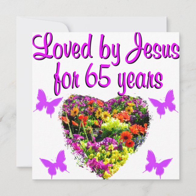 65TH BIRTHDAY RELIGIOUS CARD (Front)