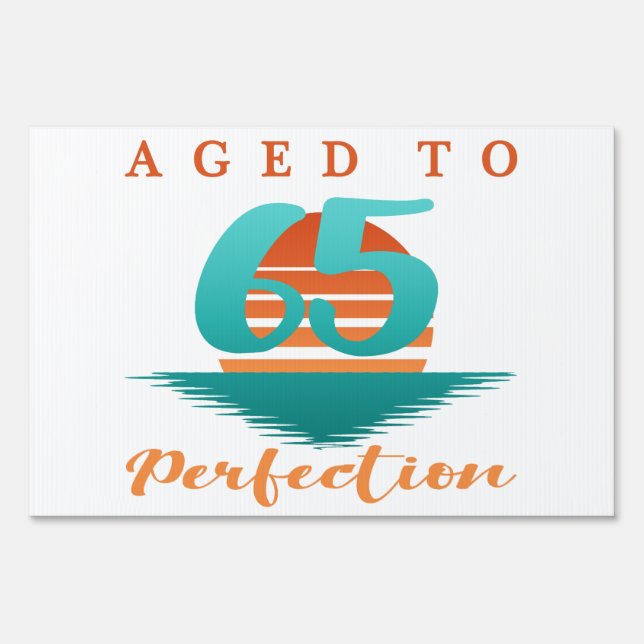 65th Birthday Retro Sign (Front)