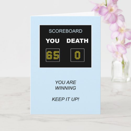 65th Birthday Scoreboard Card