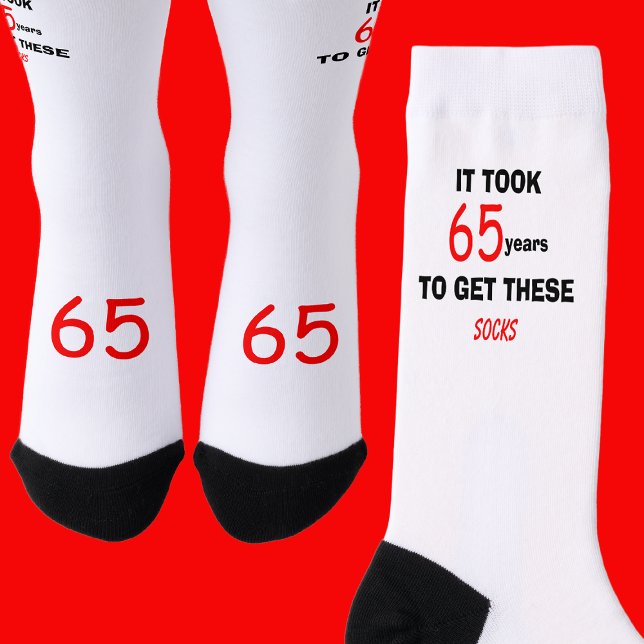 65th Birthday Socks Men Funny (Creator Uploaded)