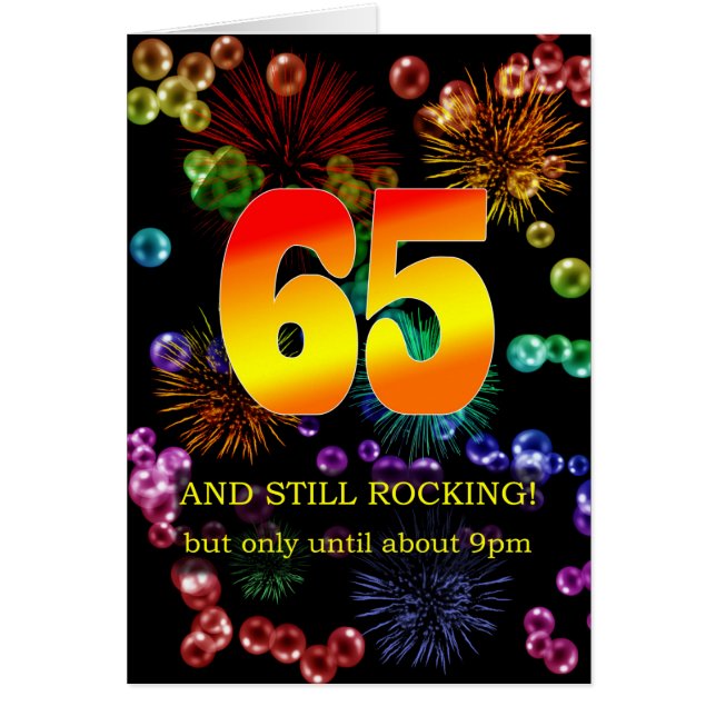 65th Birthday Still Rocking Cards (Front)