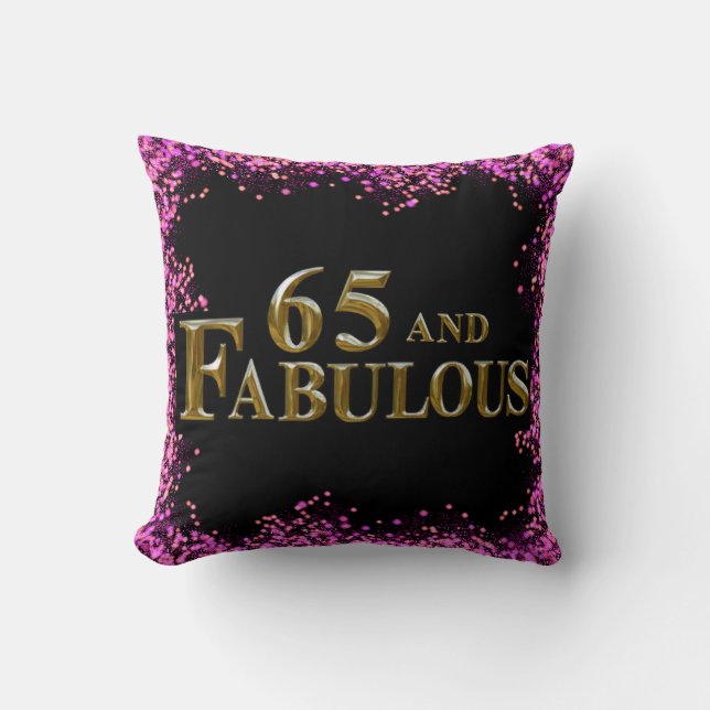65th Birthday  Throw Pillow (Front)