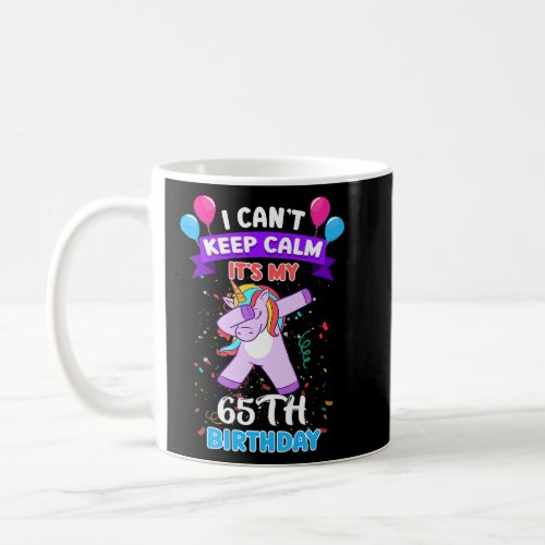 65th Birthday Unicorn  For 65 Years Old Women At A Coffee Mug