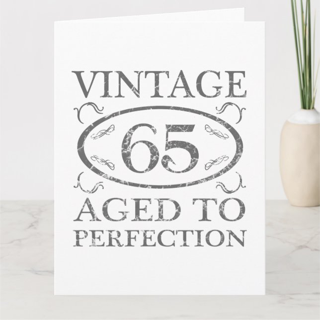 65th Birthday Vintage Card (Front)