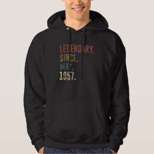 65th Birthday Vintage Legendary Since May 1957 Hoodie