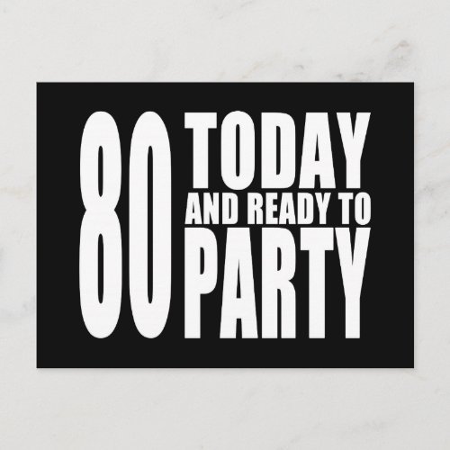 65th Birthdays Parties  65 Today  Ready to Party Invitation Postcard