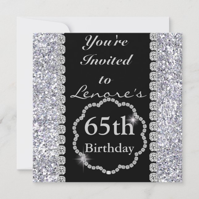 65th BLING Birthday Party Invitation (Front)