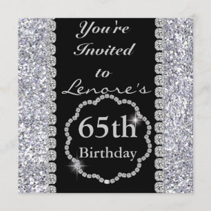 65th BLING Birthday Party Invitation