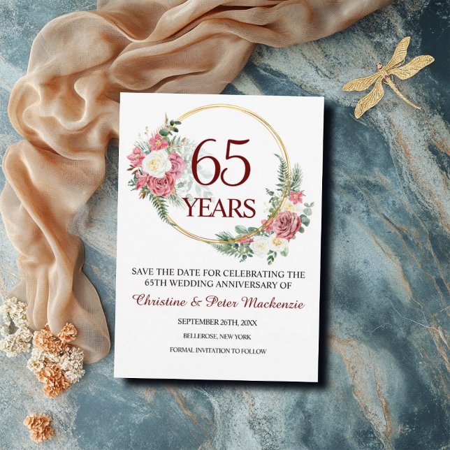 65th Blue Sapphire Wedding Anniversary  Save The Date (Creator Uploaded)