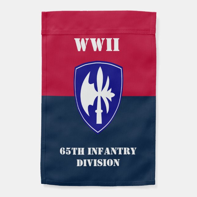 65th Inf Weatherproof Personalized Garden Flag (Back)