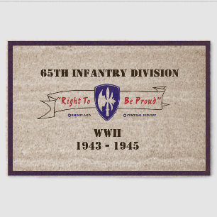 65th Infantry Division Doormat Fiber Doormat
