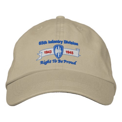 65th Infantry Division Embroidered Hat
