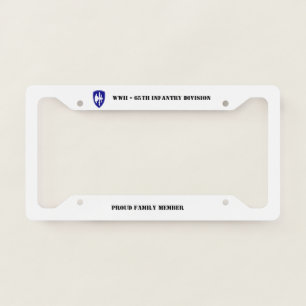 65th Infantry Division License Plate Frame