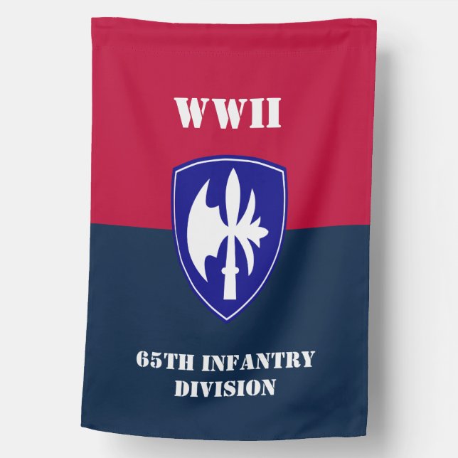 65th Infantry Weatherproof Personalized House Flag (Front)