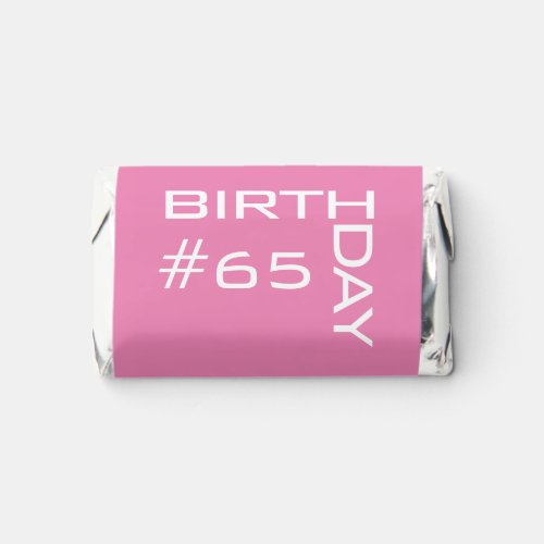 65th typography minimalist milestone birthday hersheys miniatures