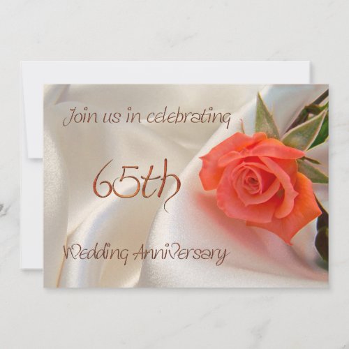 65th wedding anniverary party invitation