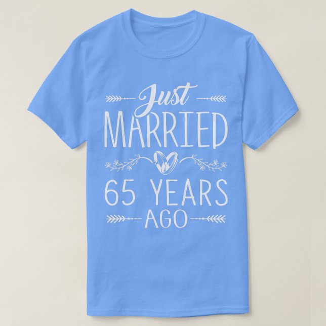 65th Wedding Anniversary  65 Years Marriage Matchi T-Shirt (Design Front)