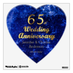 65th Wedding Anniversary Add Name and Date Wall Decal