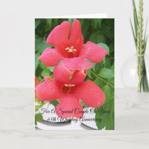 65th Wedding Anniversary Card Floral Photography