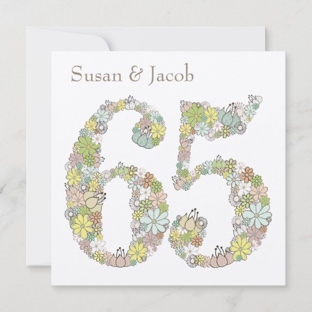 65th Wedding Anniversary Custom Invitation (Front)