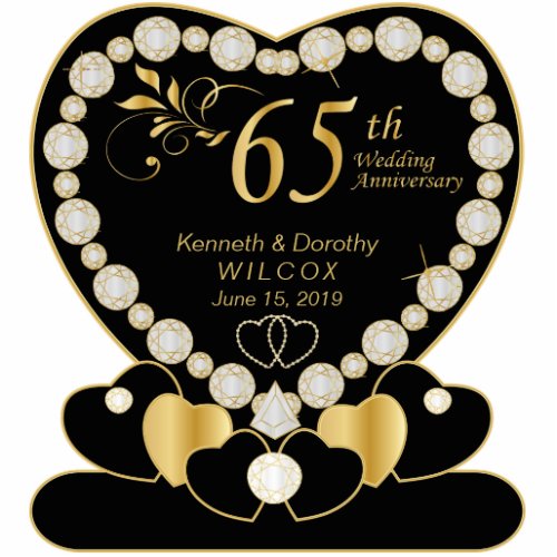 65th Wedding Anniversary  DIY Text Cutout