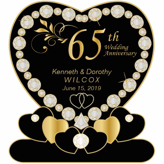 65th Wedding Anniversary | DIY Text Cutout (Front)