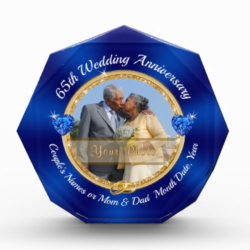 65th Wedding Anniversary Gifts for Parents Family