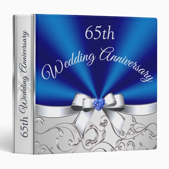 65th Wedding Anniversary Gifts Photo Album Binder (Front/Spine)