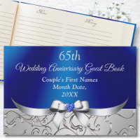 65th Wedding Anniversary Guest Book, SAPPHIRE