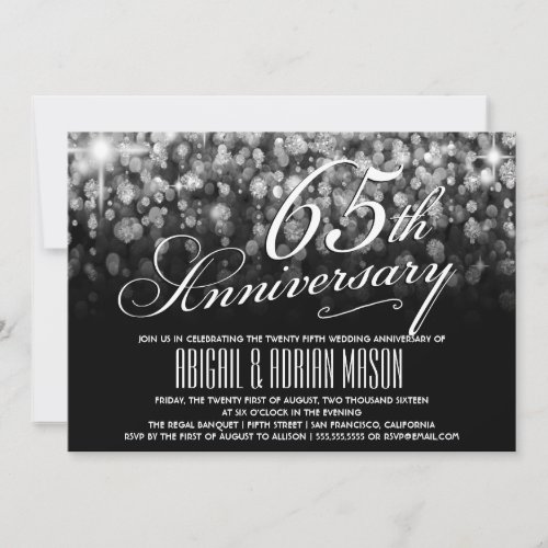 65th Wedding Anniversary Invitation