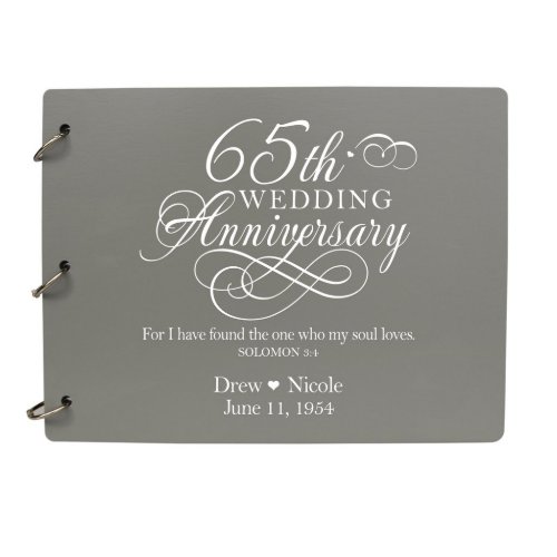 65th Wedding Anniversary Modern Guest Book