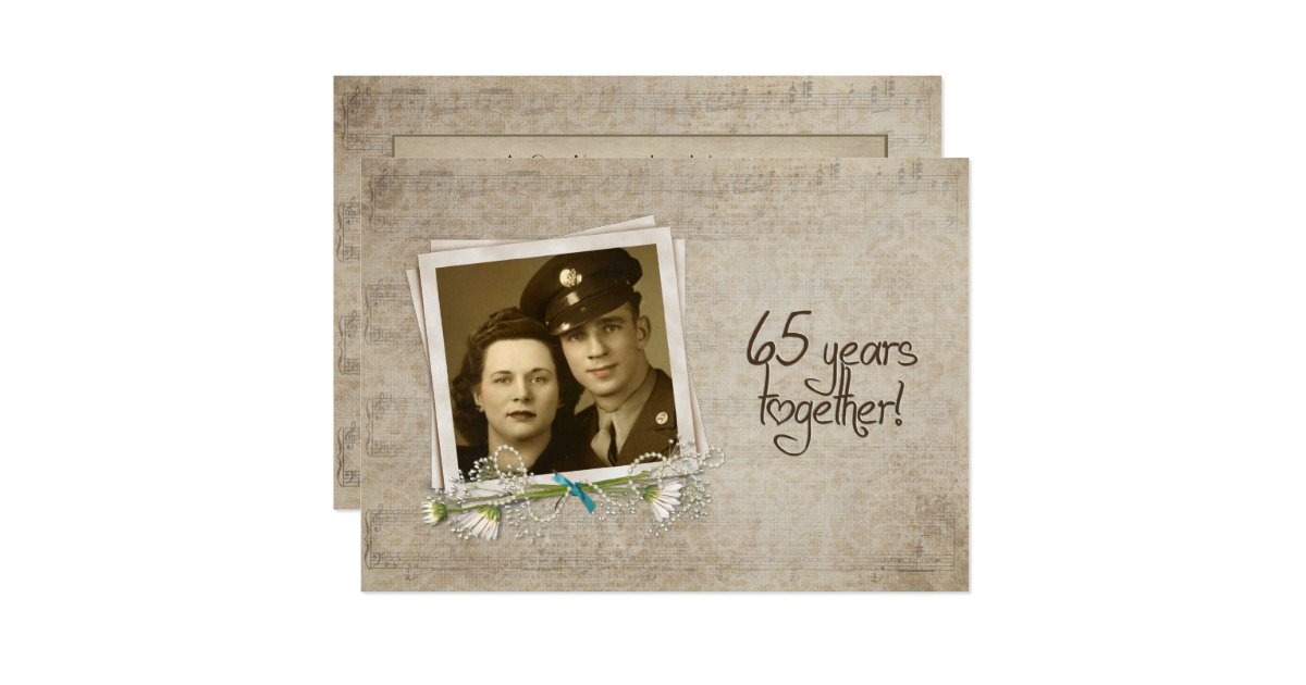 65th Wedding Anniversary Open House Card | Zazzle