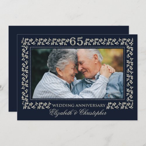 65th Wedding Anniversary Party  Custom Photo Invitation