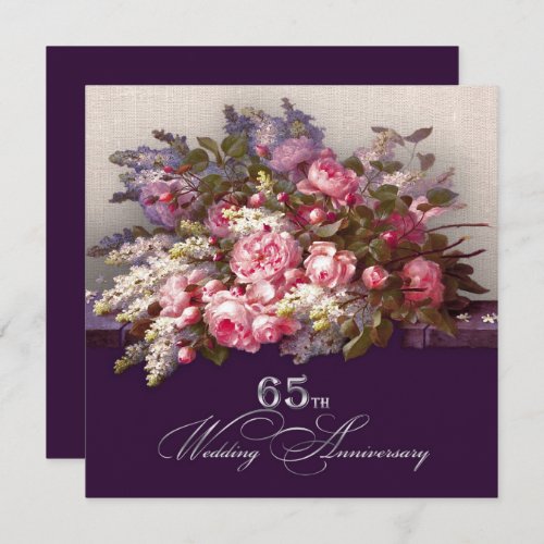 65th Wedding Anniversary Party Invitations